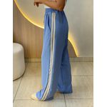 CALÇA PANTALONA LISTRAS LATERAL AZUL