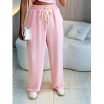 CALÇA PANTALONA LISTRAS LATERAL ROSA