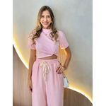 T-SHIRT BÁSICA ALGODÃO ROSA