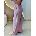 CALÇA PANTALONA LISTRAS LATERAL ROSA
