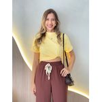 T-SHIRT BÁSICA ALGODÃO AMARELO