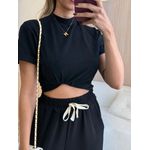 T-SHIRT BÁSICA ALGODÃO PRETO