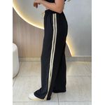 CALÇA PANTALONA LISTRAS LATERAL PRETO