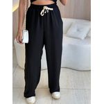 CALÇA PANTALONA LISTRAS LATERAL PRETO