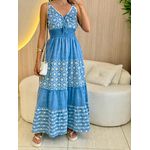 VESTIDO MIDI THAIS AZUL