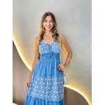 VESTIDO MIDI THAIS AZUL