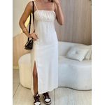 VESTIDO MIDI SUELEN AREIA
