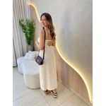 VESTIDO MIDI SUELEN AREIA