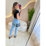 BLUSA ASSIMETRICA CANELADA PRETO