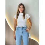 BLUSA ASSIMETRICA CANELADA OFF