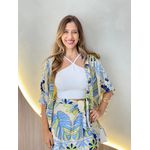 CONJUNTO KIMONO AZUL/ VERDE