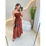 VESTIDO MIDI ÁGATA MARROM