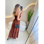 VESTIDO MIDI ÁGATA MARROM