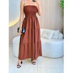 VESTIDO MIDI ÁGATA MARROM
