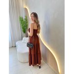 VESTIDO MIDI ÁGATA MARROM