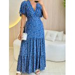 VESTIDO VALENTINA MANGA CURTA AZUL