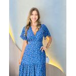 VESTIDO VALENTINA MANGA CURTA AZUL