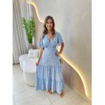 VESTIDO VALENTINA MANGA CURTA AZUL CLARO
