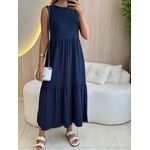 VESTIDO MIDI PATRICIA AZUL MARINHO