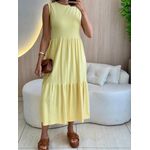 VESTIDO MIDI PATRICIA AMARELO