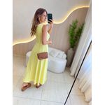 VESTIDO YASMIN CANELADO AMARELO