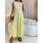 VESTIDO YASMIN CANELADO AMARELO