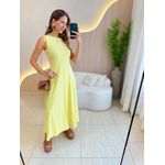 VESTIDO YASMIN CANELADO AMARELO