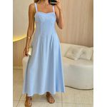 VESTIDO MIDI ANA CLARA AZUL