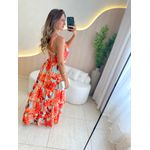 VESTIDO LONGO HELLEN LARANJA