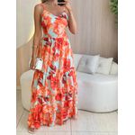 VESTIDO LONGO HELLEN LARANJA
