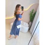 VESTIDO MIDI VIOLETA AZUL