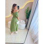 VESTIDO MIDI VIOLETA VERDE CLARO