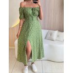 VESTIDO MIDI VIOLETA VERDE CLARO