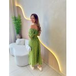 VESTIDO MIDI VIOLETA VERDE CLARO