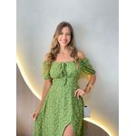 VESTIDO MIDI VIOLETA VERDE CLARO