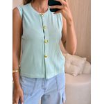BLUSA MANGA CURTA LIVIA VERDE AGUA
