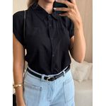 CAMISA MANGA CURTA YANKA PRETO