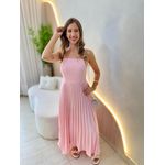 VESTIDO MIDI GEISA ROSA BEBE