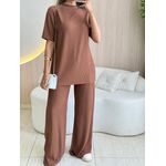 CONJUNTO CALÇA CECILIA MARROM