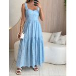 VESTIDO MIDI CHARLOTE AZUL CLARO