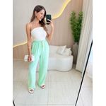 CALÇA PANTALONA LISTRAS LATERAL VERDE AGUA