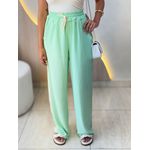 CALÇA PANTALONA LISTRAS LATERAL VERDE AGUA