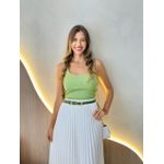 CROPPED CANELADO LIS VERDE