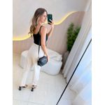 CROPPED CANELADO LIS PRETO