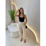 CROPPED CANELADO LIS PRETO