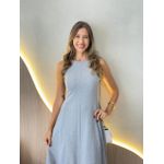 VESTIDO YASMIN CANELADO CINZA