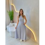 VESTIDO YASMIN CANELADO CINZA
