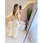 VESTIDO MIDI JAQUE OFF/NUDE
