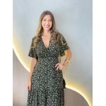 VESTIDO VALENTINA MANGA CURTA PRETO/NUDE