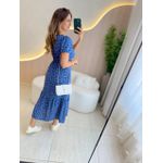 VESTIDO MIDI DANDARA AZUL FLORZINHA